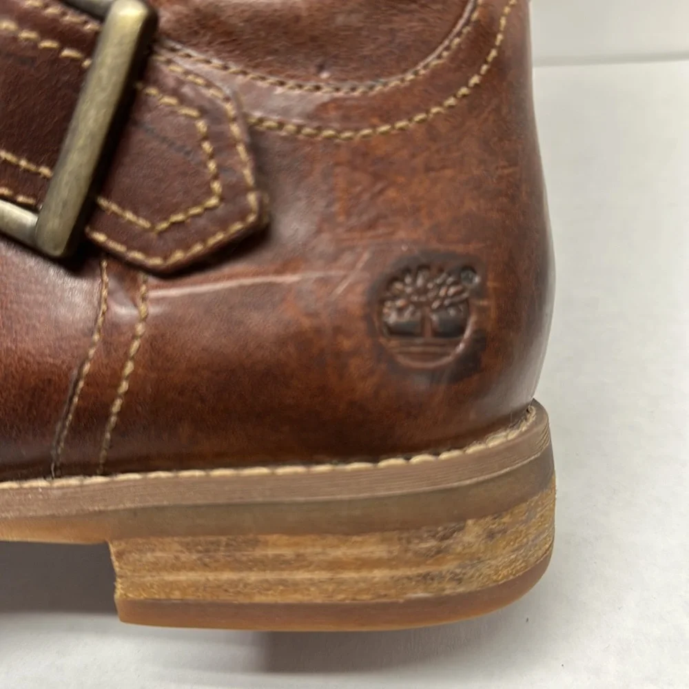 Timberland Savin Hill EUC Brown leather riding boots size 7.5 - Picture 3 of 9